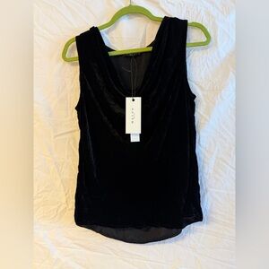 Maven West Black Velvet Tank Top